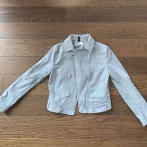 H&M faux suede moto jacket